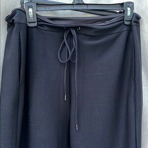 Lysse size XL black tapered dress pants pull on drawstring waist